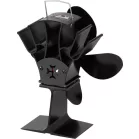 Kandalló Ventilátor Strend Pro, 4-lapátos, fekete