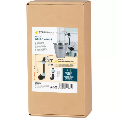 Strend Pro Garden készlet, 3/4"-os szelep + 59 mm-es műanyag reduktor + 3/4"-os kiömlő, IBC tartályhoz