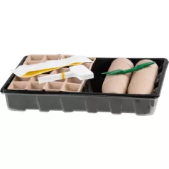   Mini melegágy Strend Pro, 66 részes készlet, 45 palánta, 37,5x23x6 cm