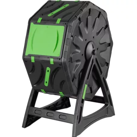 Komposztáló Strend Pro Garden, dobos, 70 liter, fekete, 55,5x36x72 cm