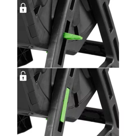 Komposztáló Strend Pro Garden, dobos, 70 liter, fekete, 55,5x36x72 cm