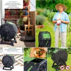 Komposztáló Strend Pro Garden, dobos, 70 liter, fekete, 55,5x36x72 cm
