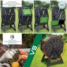 Komposztáló Strend Pro Garden, dobos, 70 liter, fekete, 55,5x36x72 cm