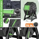 Komposztáló Strend Pro Garden, dobos, 70 liter, fekete, 55,5x36x72 cm