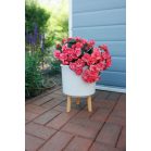 Strend Pro virágcserép, fehér felülettel, 20x20x26 cm