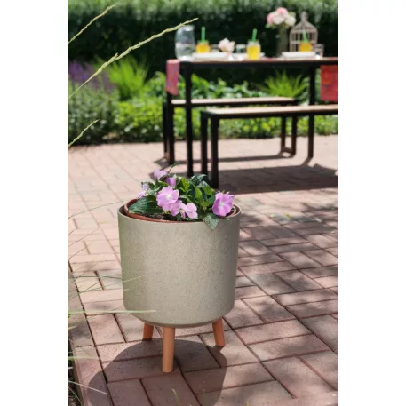 Strend Pro virágcserép, bambuszrost színű, 30x30x37 cm