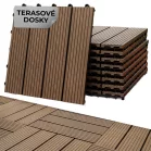 WPC fahatású teraszburkolat készlet, PP, 31x31x2, műanyag, 9 db