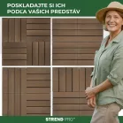 WPC fahatású teraszburkolat készlet, PP, 31x31x2, műanyag, 9 db