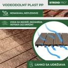 WPC fahatású teraszburkolat készlet, PP, 31x31x2, műanyag, 9 db