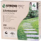 Kőhatású térkő készlet, PP, 30x30 cm, műanyag, szürke színű, 4 db-os csomag