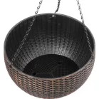 Virágcserép Strend Pro Modern, függő, arany, 26x16 cm, lánccal és akasztóval