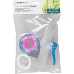   Strend Pro szelep, kerti, 1"- 90°, 32 mm, IBC tartályhoz való reduktorral, PVC