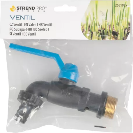 Szelep Strend Pro, kerti, fekete, G3/4", nylon