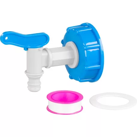 Strend Pro szelep, kerti, 3/4", 16 mm, IBC tartályhoz való redukciával, PVC