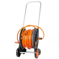   Tömlőkocsi Strend Pro, állítható fúvóka + 2x gyorcsatlakozó + vízcsap csatlakozó, 1/2" tömlő, 60 m,