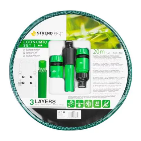 Tömlő Strend Pro Economic Set 1/2", L-20 M, adapter, fúvóka, csatlakozók