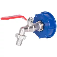   Szett Strend Pro, 1/2"-es szelep (cink redukcióval 3/4") + 60 mm-es műanyag redukció + 3/4"-es leeresztő, IBC tartályhoz