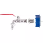 Szett Strend Pro, 1/2"-es szelep (cink redukcióval 3/4") + 60 mm-es műanyag redukció + 3/4"-es leeresztő, IBC tartályhoz
