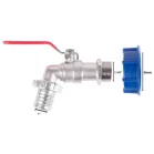 Strend Pro készlet, szelep 1 1/4" + műanyag redukció 60 mm + furat 1", IBC tartály