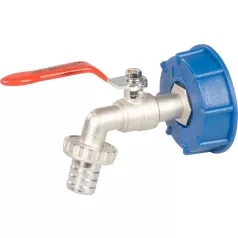   Készlet Strend Pro, 3/4"-os szelep + 60 mm-es műanyag szűkítő + 1"-os kifolyó, IBC tartályhoz, Horga