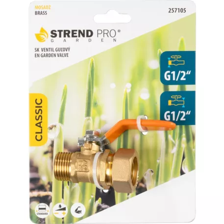 Szabályozó köztes elem Strend Pro Garden, szelep, sárgaréz, G1/2"