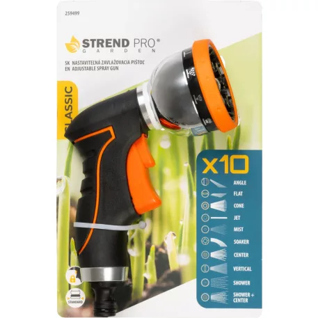 Öntözőpisztoly Strend Pro Garden BJ4028T, 10 funkció, csúszásmentes markolat