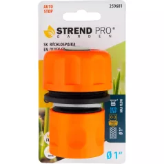   Gyorscsatlakozó Strend Pro Garden, 1" átfolyással, STOP, MAX FLOW