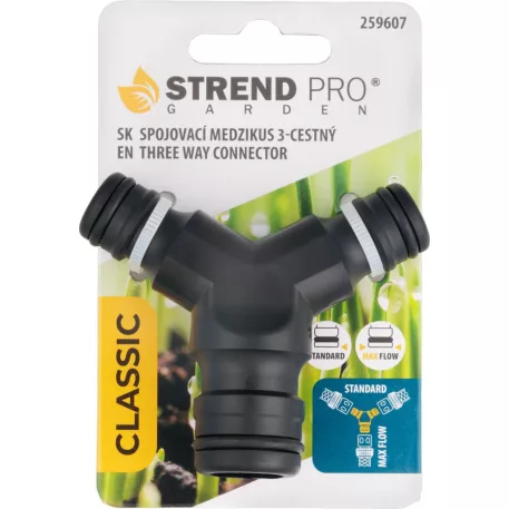 Csatlakozó idom Strend Pro Garden, 3-utas, MAX FLOW szűkítő 2x STANDARD-ra