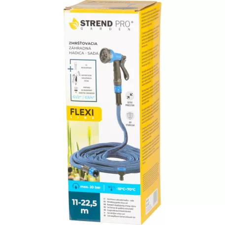 Strend Pro Garden Flexi tömlő, 11-22,5 m, 1/2"-3/4" + pisztoly