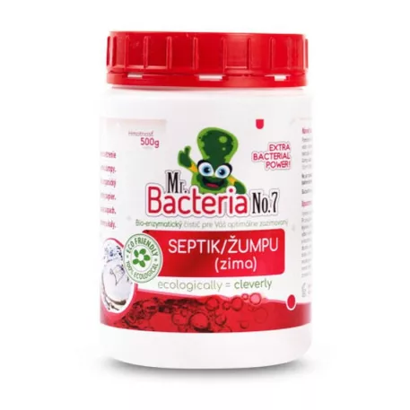 Mr.Bacteria No.7 aktivátor, téliesítő szer szeptikus tartályokhoz/emésztőgödrökhöz, 500 g