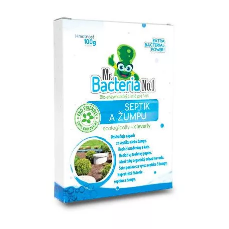 Mr.Bacteria No.1 aktivátor, szeptikus tartályokhoz és emésztőgödrökhöz, 100 g