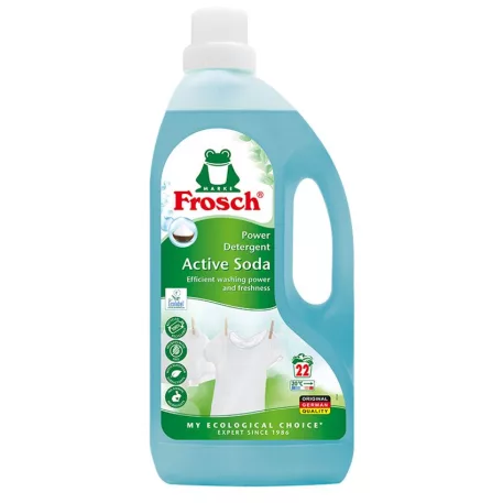 Mosószer Frosch Eko Active Soda, mosószer, aktív szódával, 1500 ml