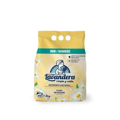 Mosópor Lavandera, vad virágok, 2000 g/40 mosási adag, mosáshoz