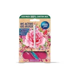 Ambipur WC Active gél-blokk rózsa és liliom 45g