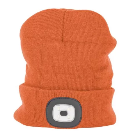 Strend Pro Albacore narancssárga sapka L, 4x SMD LED, USB töltés