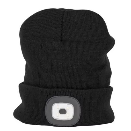 Strend Pro Albacore fekete sapka L, 4x SMD LED, USB töltés