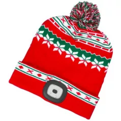   Strend Pro X-mas piros-zöld kupak L, 4x SMD LED, USB töltés