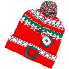   Strend Pro X-mas piros-zöld kupak L, 4x SMD LED, USB töltés