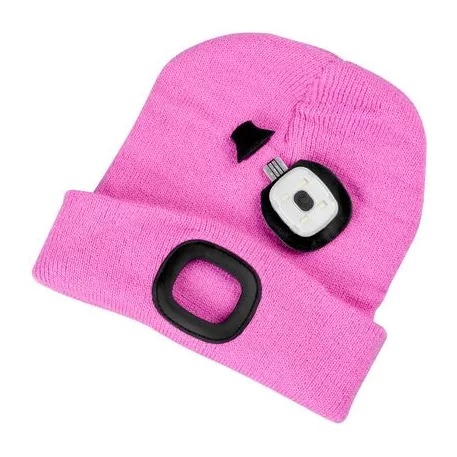 Strend Pro Albacore rózsaszín gyereksapka M, 4x SMD LED, USB töltés