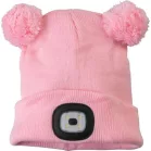 Gyerek sapka, rózsaszín M, 4x SMD LED, USB töltés