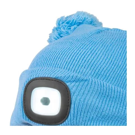 Gyerek sapka, kék M, 4x SMD LED, USB töltés