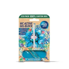 Ambipur WC Active gél-blokk vízi virágok 45g