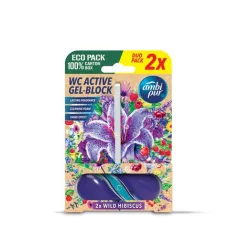 Ambipur WC Active gél-blokk vad hibiszkusz 2x45g