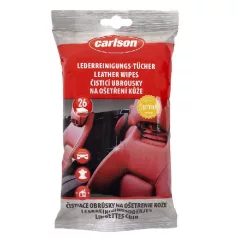 Carlson tisztító törlőkendők, bőrre, autóba, 26 db