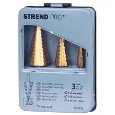   Strud Pro Sets Ss421, 4-12, 4-20, 4-32 mm, Tin, Hss 4241,Lépcsős Fúrószár