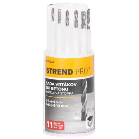 Strend Pro fúrókészlet, beton, 13,3 x 5,4 x 5,4 cm,  11 db