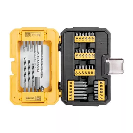 Fúró- és bitkészlet Strend Pro, Cr-V, tokban, 41 db