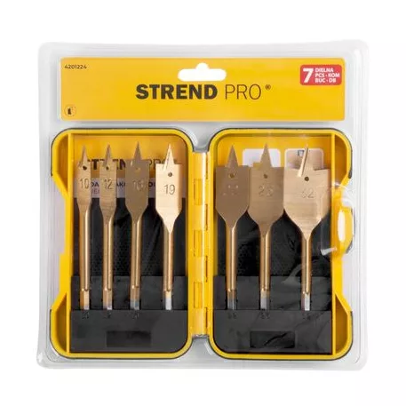 Strend Pro fúrókészlet, fához, lapos, 10-32 mm, 7 db