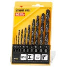 Fémfúró Készlet 10 db ,1-10M, HSS, PVC Box