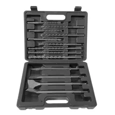   Szerszámkészlet SDS + 13 db Fúrók 6x160, 8x160, 8x210, 10x160, 10x210, 10x260, 12x210 12x260, 14x260